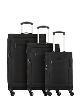 D&N D&N Komplet walizek 180799 Czarny