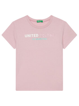United Colors Of Benetton United Colors Of Benetton T-Shirt 3I1XC10MZ Różowy Regular Fit