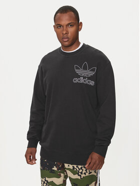 adidas adidas Majica dugih rukava adicolor Outline Trefoil IU2350 Crna Loose Fit