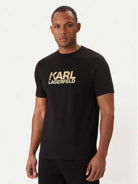 KARL LAGERFELD KARL LAGERFELD Póló 755780 500235 Fekete Regular Fit