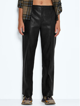 Noisy May Noisy May Tehisnahast püksid Luke 27022747 Must Straight Fit