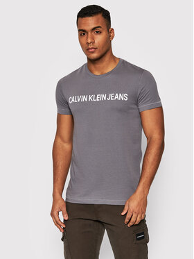 Calvin Klein Jeans Calvin Klein Jeans Tričko J30J307856 Sivá Slim Fit