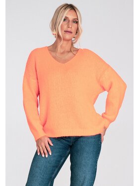 FIGL FIGL Sweter M1236 Pomarańczowy Regular Fit
