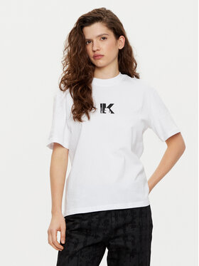 Karl Lagerfeld Jeans Karl Lagerfeld Jeans Marškinėliai A1W17031 Balta Regular Fit