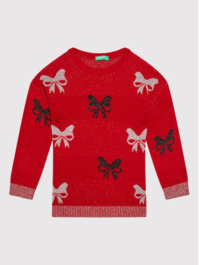 United Colors Of Benetton United Colors Of Benetton Sveter 1194Q1134 Červená Regular Fit
