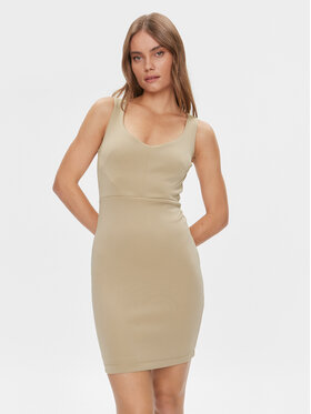 Guess Guess Коктейльна сукня W3YK26 K9UN2 Бежевий Slim Fit