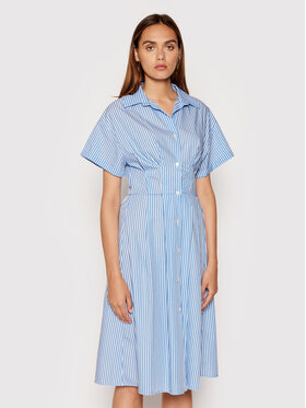 Rinascimento Rinascimento Φόρεμα πουκάμισο CFC0017854002 Μπλε Regular Fit