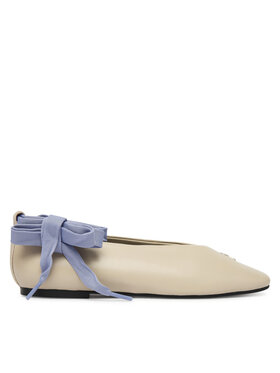 Tommy Jeans Tommy Jeans Baleríny Tjw Ballerina With Laces EN0EN02939 Écru