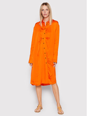Herskind Herskind Φόρεμα πουκάμισο Barba 4422370 Πορτοκαλί Oversize