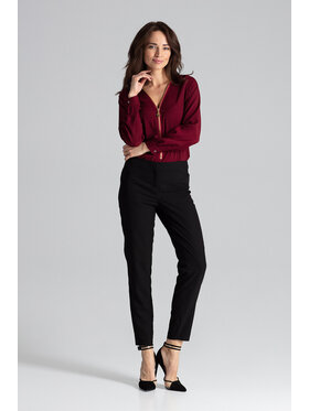 Lenitif Lenitif Bluzka L023 Bordowy Regular Fit