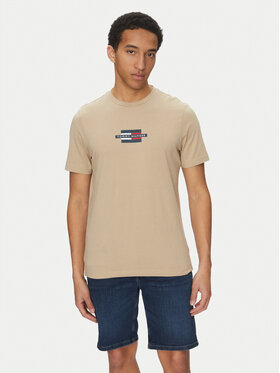 Tommy Hilfiger Tommy Hilfiger Tričko Flag Box MW0MW38636 Kaki Regular Fit