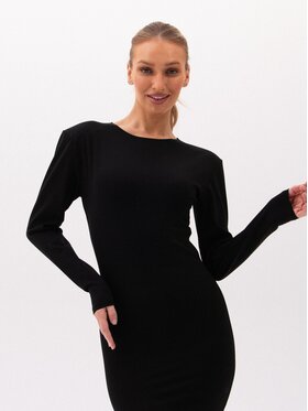 Nudyess Nudyess Sukienka codzienna Bella Mimi Czarny Fitted Fit