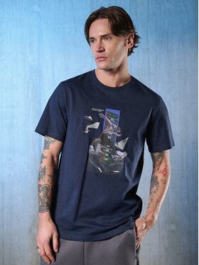 4F 4F Tričko 4FRSS26TTSHM3659-31S Tmavomodrá Regular Fit