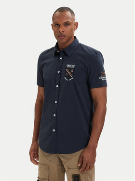Aeronautica Militare Aeronautica Militare Košile 261CA1326UCT03288 Tmavomodrá Regular Fit