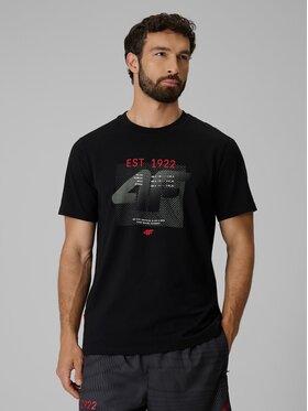 4F 4F Tričko 4FRSS26TTSHM4039-20S Čierna Regular Fit