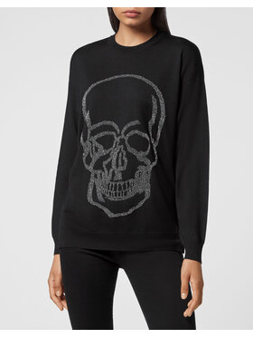 PHILIPP PLEIN PHILIPP PLEIN Sweter 769 Czarny Regular Fit