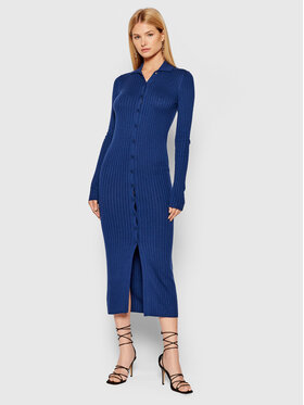 Patrizia Pepe Patrizia Pepe Úpletové šaty 8A0865/A9G2-C886 Tmavomodrá Slim Fit