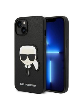 KARL LAGERFELD KARL LAGERFELD Etui na telefon Saffiano Karl Head Patch Case Czarny