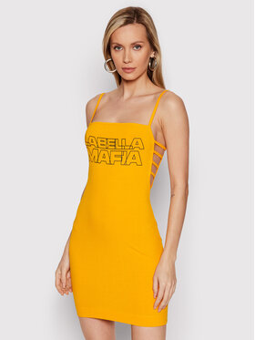 LaBellaMafia LaBellaMafia Φόρεμα καθημερινό 23744 Κίτρινο Slim Fit