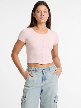 Guess Jeans Guess Jeans Top 173653 Różowy Classic Fit
