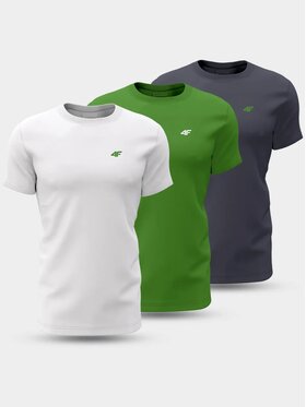 4F 4F Tričko 4FWSS24 TTSHM1895 3pak 90S MULTIKOLOR XL Farebná Regular Fit