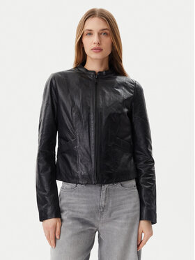 Mustang Mustang Lederjacke Erica Veg 310-24-078 Schwarz Regular Fit