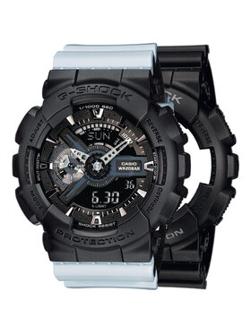 Casio Casio Zegarek SET GA-110-1BER + BEZEL 10358741 + PASEK 10527469 Biały