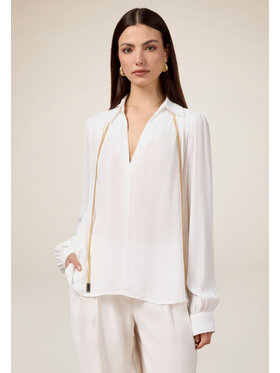 Oltre Oltre Bluzka 2499J000742N021 Biały Regular Fit