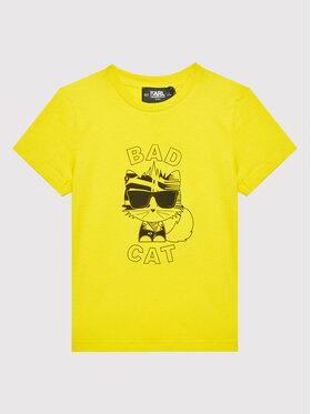 KARL LAGERFELD KARL LAGERFELD T-Shirt Z25333 D Żółty Regular Fit