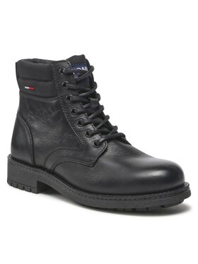 Tommy Jeans Tommy Jeans Ορειβατικά παπούτσια Classic Short Lace Up Boot EM0EM01057 Μαύρο
