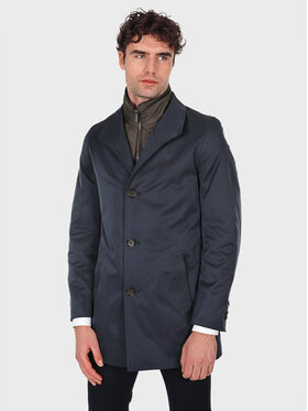 Evenemen Evenemen Płaszcz przejściowy MARKIZ Granatowy Slim Fit
