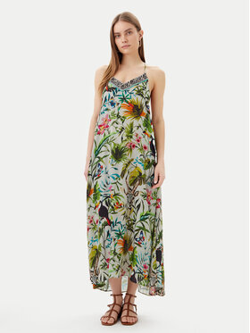 LOLA CASADEMUNT LOLA CASADEMUNT Rochie de vară LS2516037 Verde Relaxed Fit