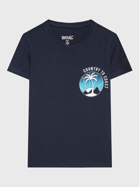 Regatta Regatta T-Shirt Bosley VI RKT149 Granatowy Regular Fit