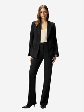 PINKO PINKO Spodnie damskie EDAMAME PANTALONE CANVAS TECNI Czarny Regular Fit