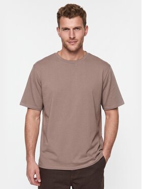 BASICLO BASICLO T-Shirt W-2031-0403 Beżowy Oversize