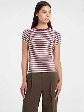 Guess Jeans Guess Jeans Top 179735 Czerwony Classic Fit