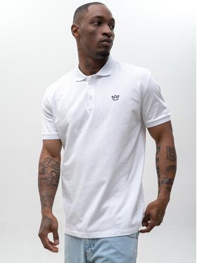 Jigga Wear Jigga Wear Polo Klasyczna z koroną 131168 Biały Regular Fit