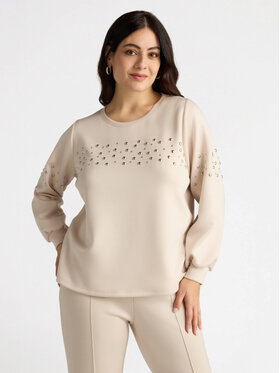Fiorella Rubino Fiorella Rubino Felpa G900L008423N011 Beige Regular Fit