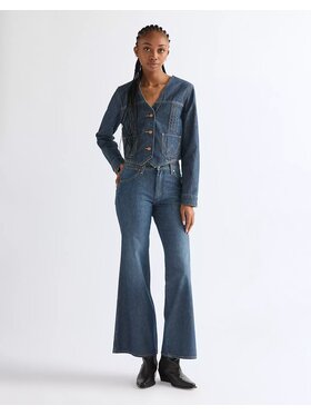 Wrangler Wrangler Jeansy 70S FLARE Niebieski Wide Leg