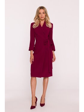 Stylove Stylove Sukienka wieczorowa S415 Bordowy A-Line Fit