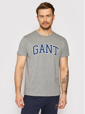 Gant Gant T-Shirt Arch Outline 2003007 Szary Regular Fit