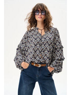 blue shadow blue shadow Bluzka Maddy Granatowy Regular Fit