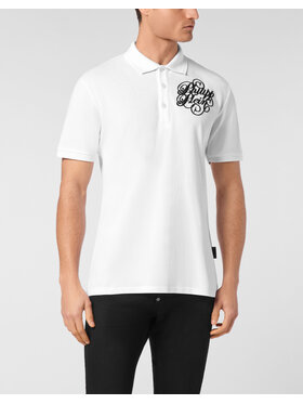 PHILIPP PLEIN PHILIPP PLEIN Polokošeľa 24703 Biela Slim Fit