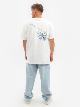 Smerfy Smerfy T-Shirt Szeroka luźna 111552 Biały Oversize