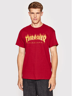 Thrasher Thrasher T-Shirt Flame Czerwony Regular Fit