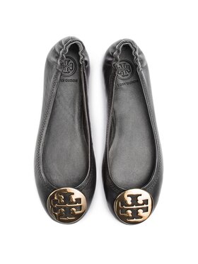 Tory Burch Balerinke Minnie Travel Ballet With Metal Logo 50393 Črna