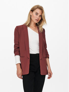 ONLY ONLY Marynarka Elly 15197451 Bordowy Regular Fit