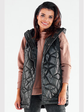 Awama Awama Bezrękawnik A539 Czarny Basic Fit