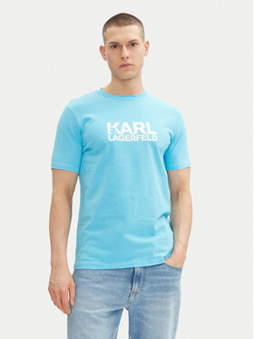 KARL LAGERFELD KARL LAGERFELD Tričko 755087 552235 Tyrkysová Regular Fit