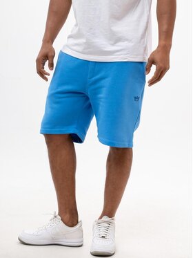 Jigga Wear Jigga Wear Szorty materiałowe Krótkie Spodenki Dresowe Męskie Niebieskie Jigga Wear Simple Crown XXL Niebieski Regular Fit